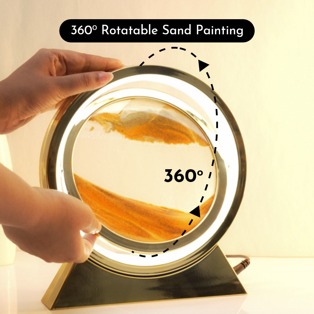 Rotating Sandscape Decorative Lamp