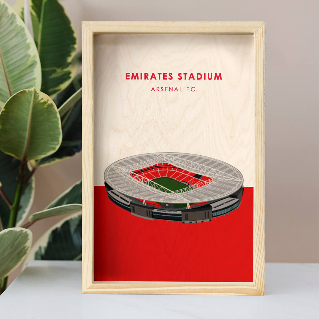 Arsenal Emirates Stadium Wooden Wall Art