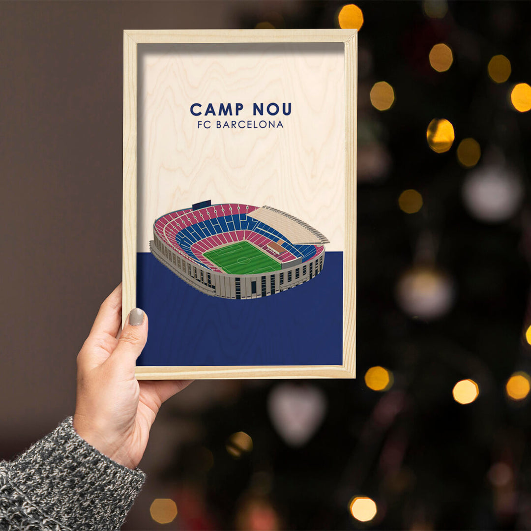 Barcelona Camp Nou Wooden Wall Art