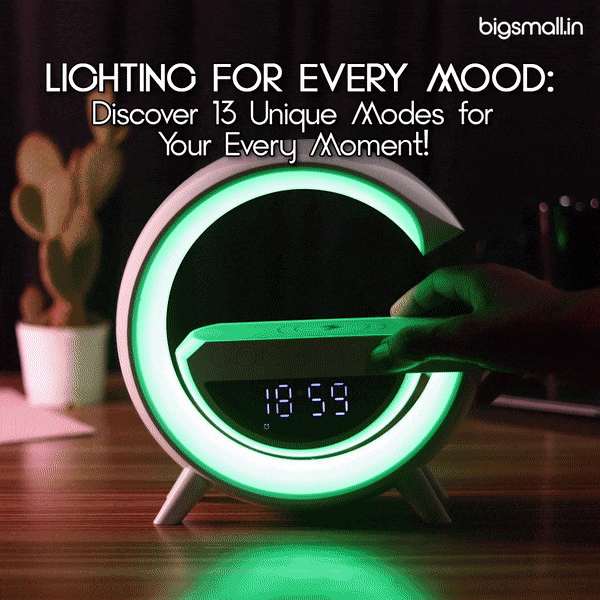 G Lamp with Speaker, Clock and Wireless Charger