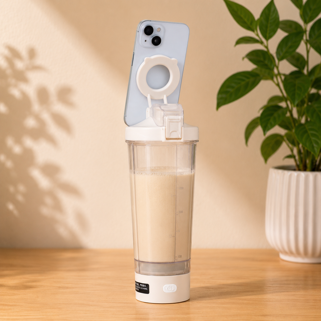 ShakerMate Electric Shaker with Magnetic Phone Stand