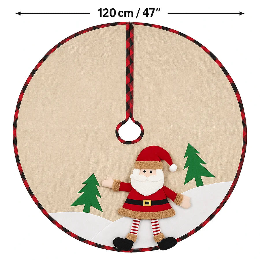Christmas Tree Skirt with Santa Design