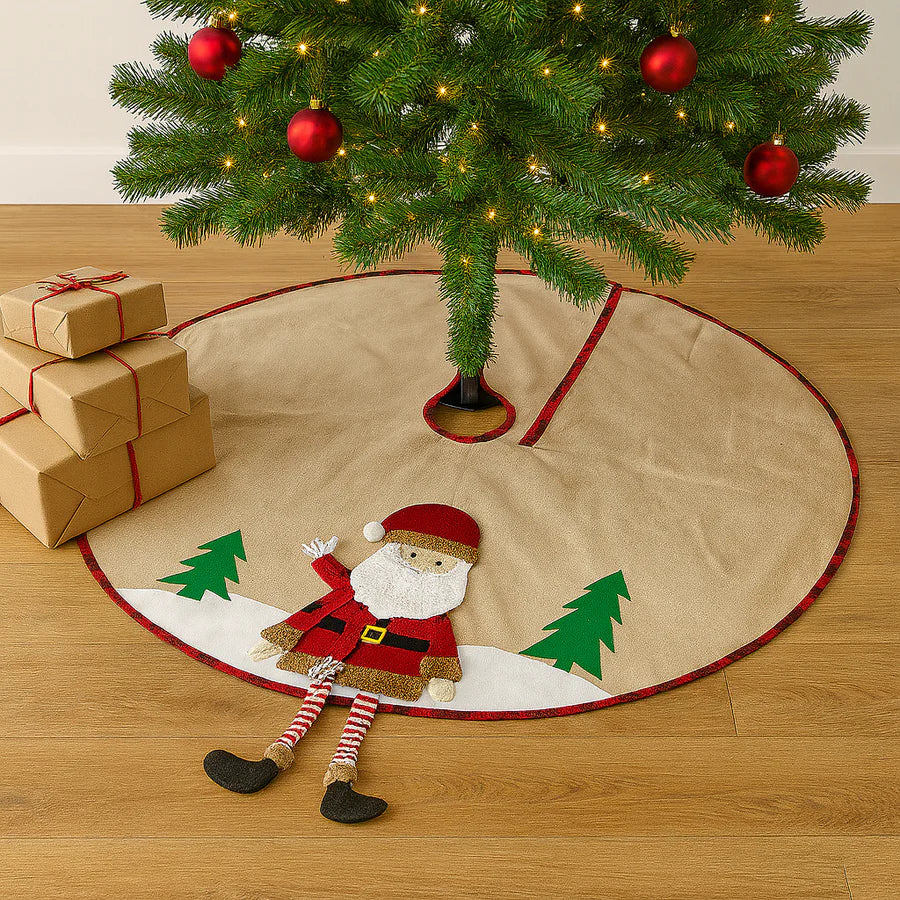 Christmas Tree Skirt with Santa Design