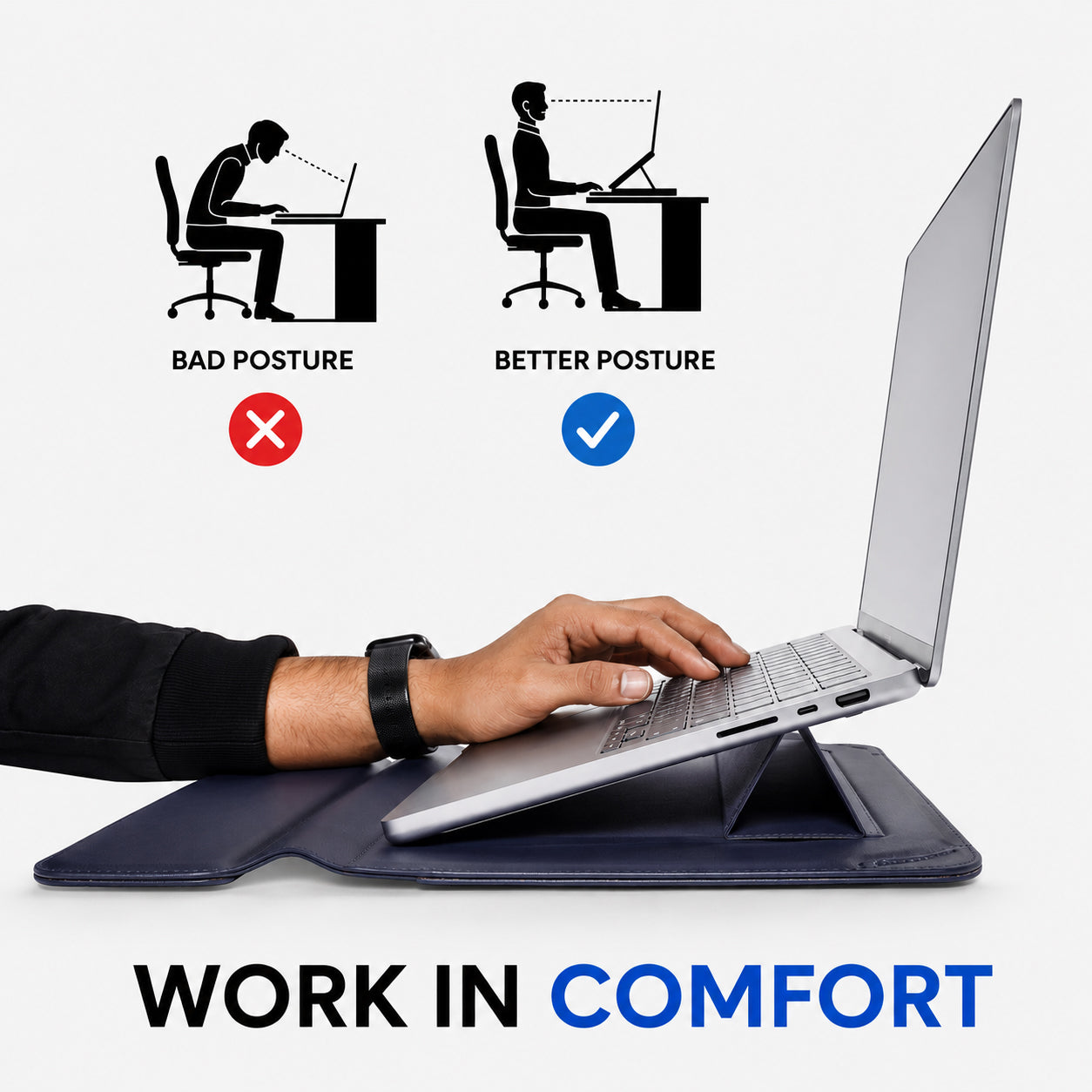 Elevate Pro - Laptop Sleeve with Magnetic Stand