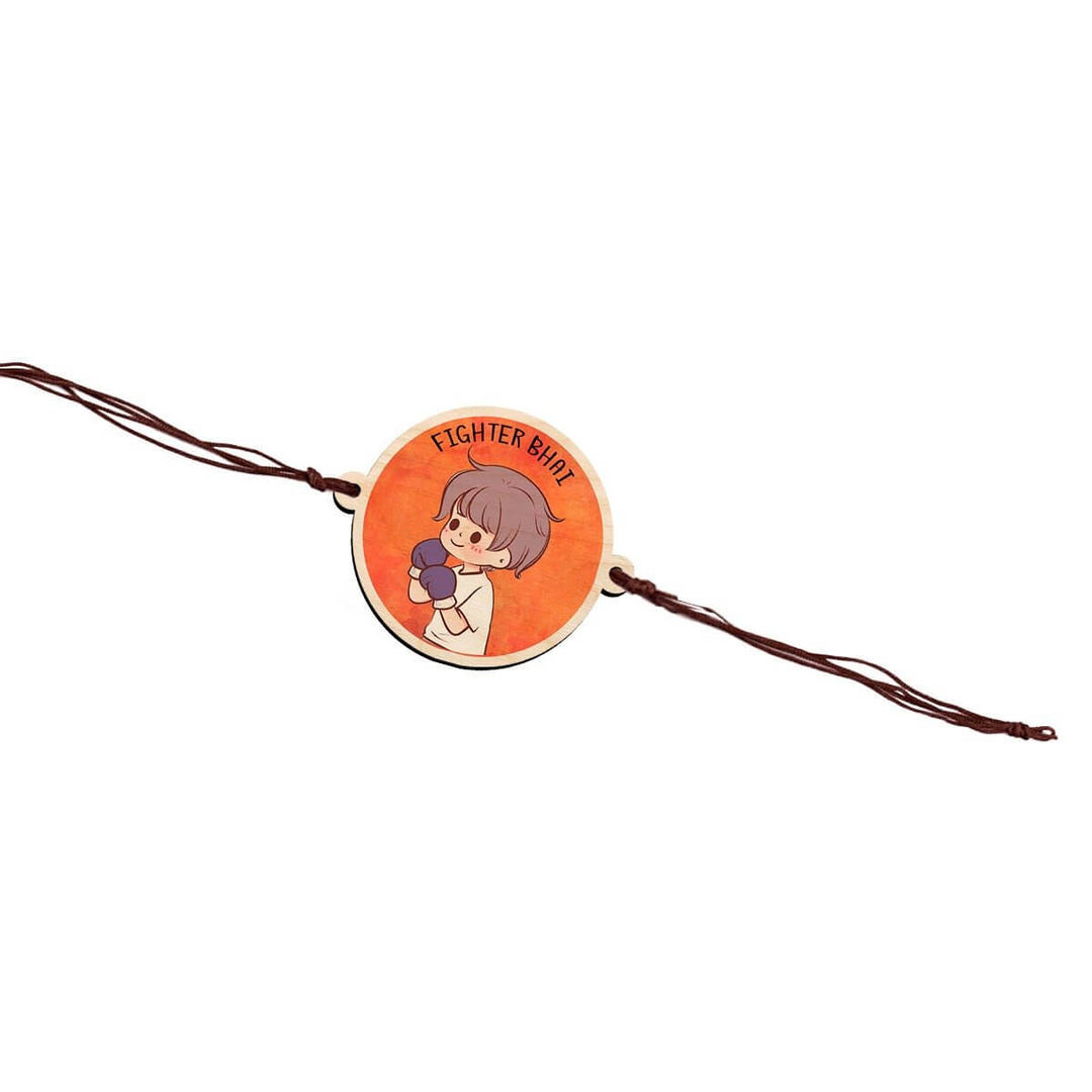 Fighter Bhai Wooden Rakhi