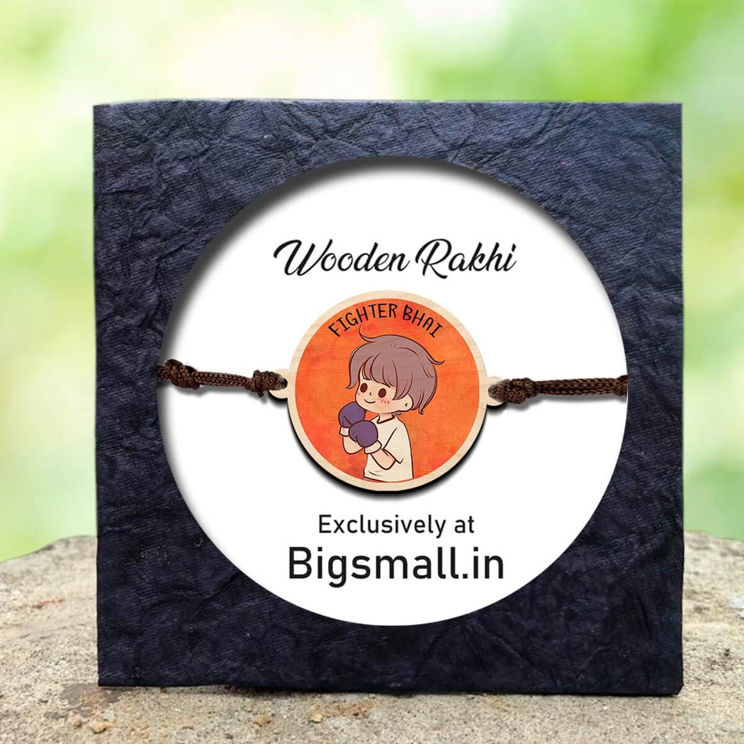 Fighter Bhai Wooden Rakhi