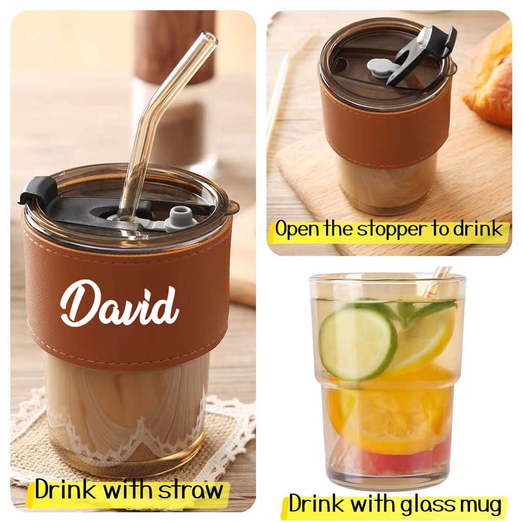 Glass Sipper Tumbler With Lid