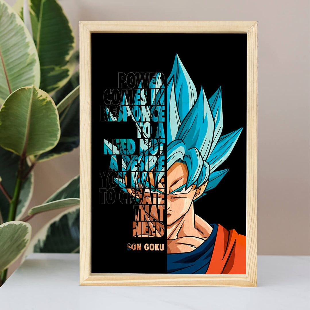 Son Goku Wooden Wall Art