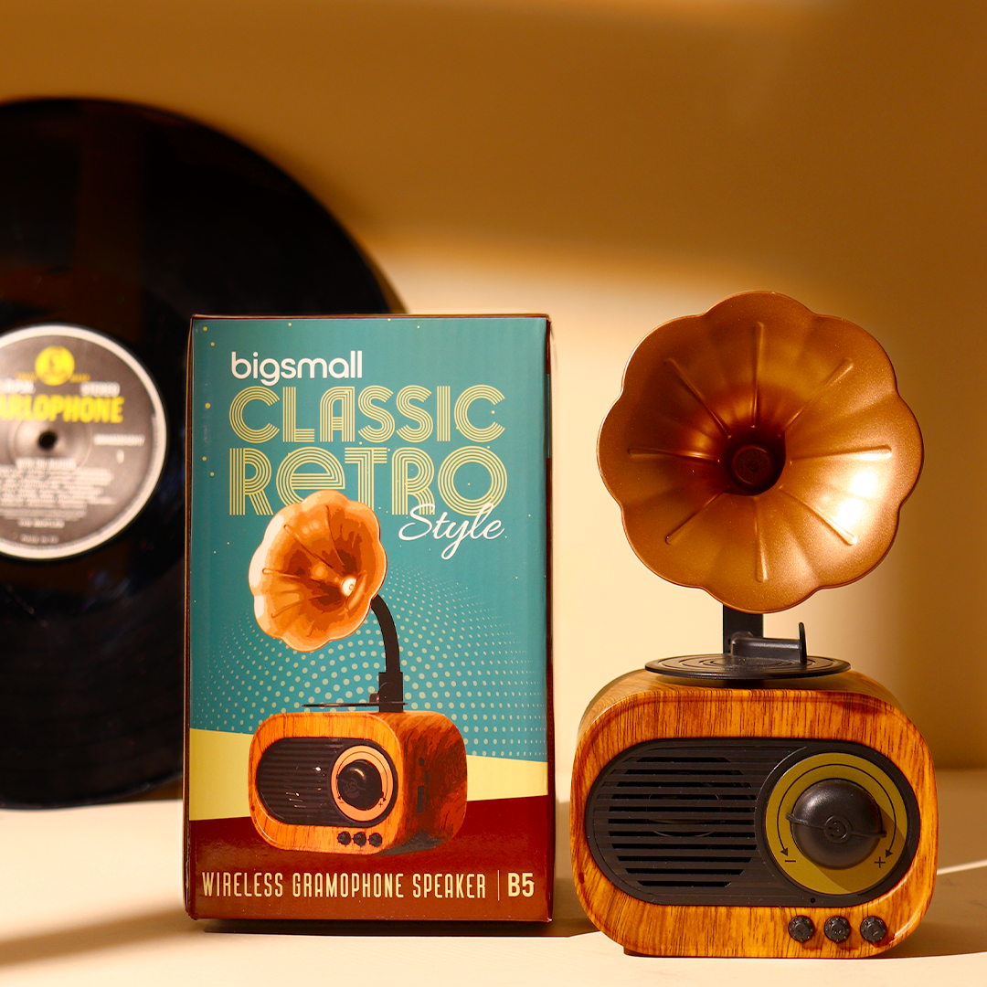 Vintage Gramophone Bluetooth Speaker