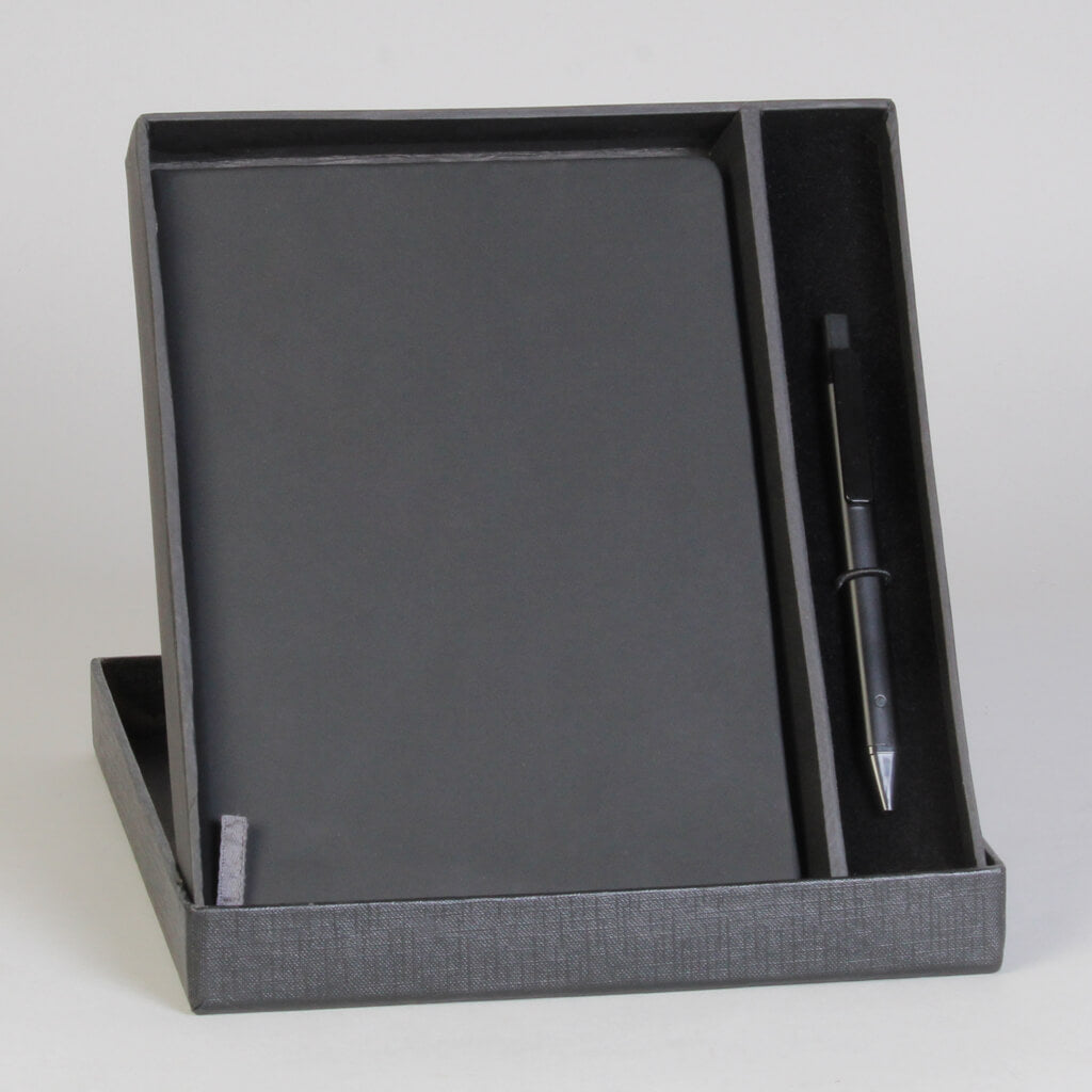 Matte Black Diary With Pen