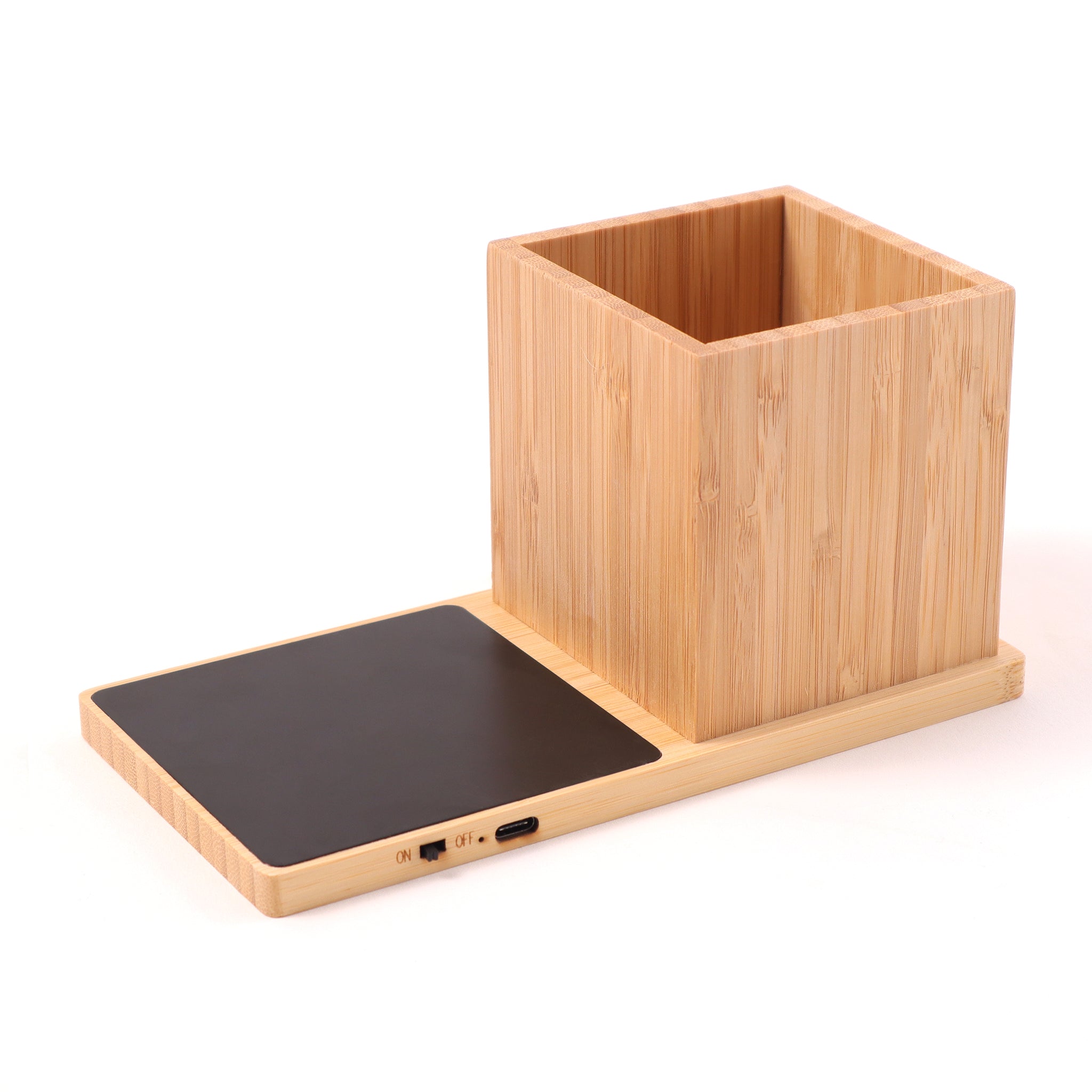 Bamboo Pen Stand & Cup Warmer