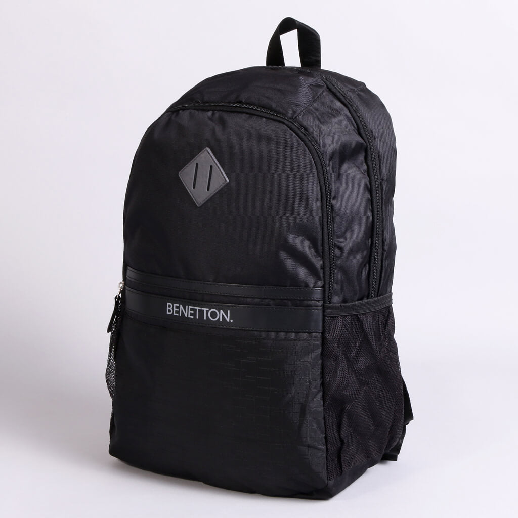 Classic Black Benetton Laptop Backpack