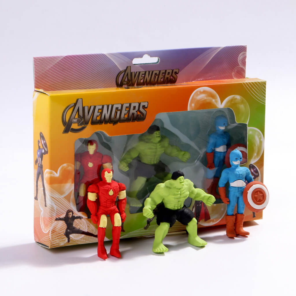 Avengers 3D Eraser Set