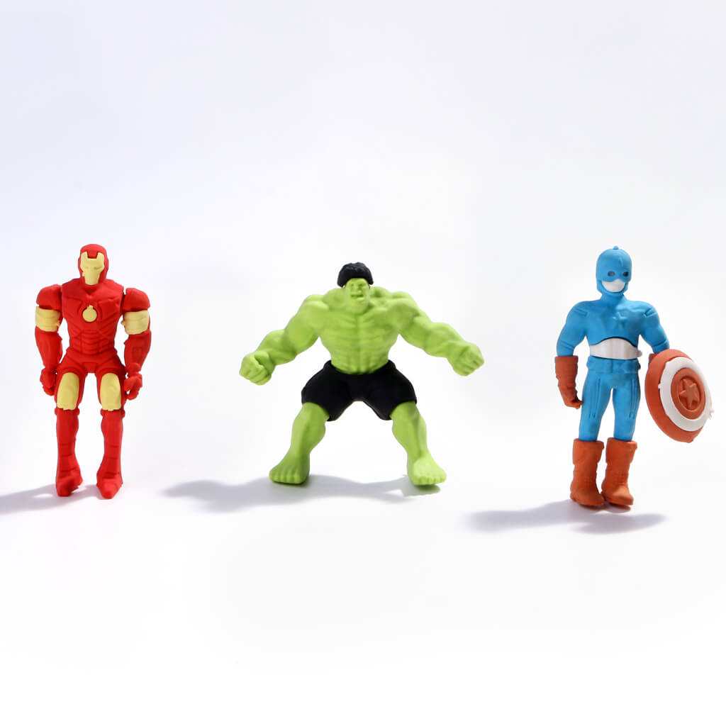 Avengers 3D Eraser Set
