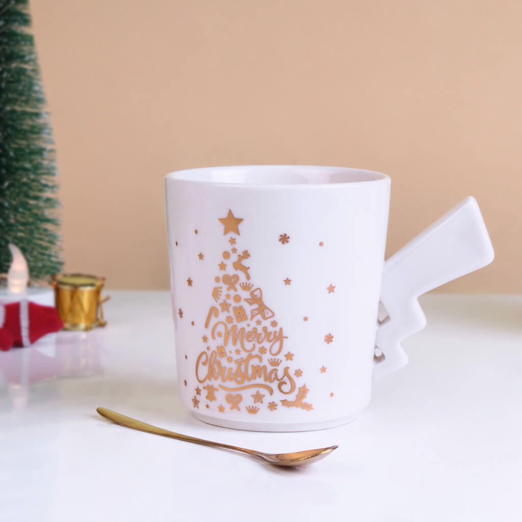 Christmas Mug with Spoon - Set of 2