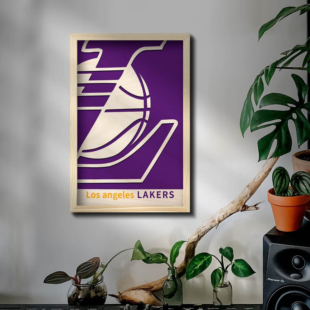 Los angeles Lakers Wooden Wall Art