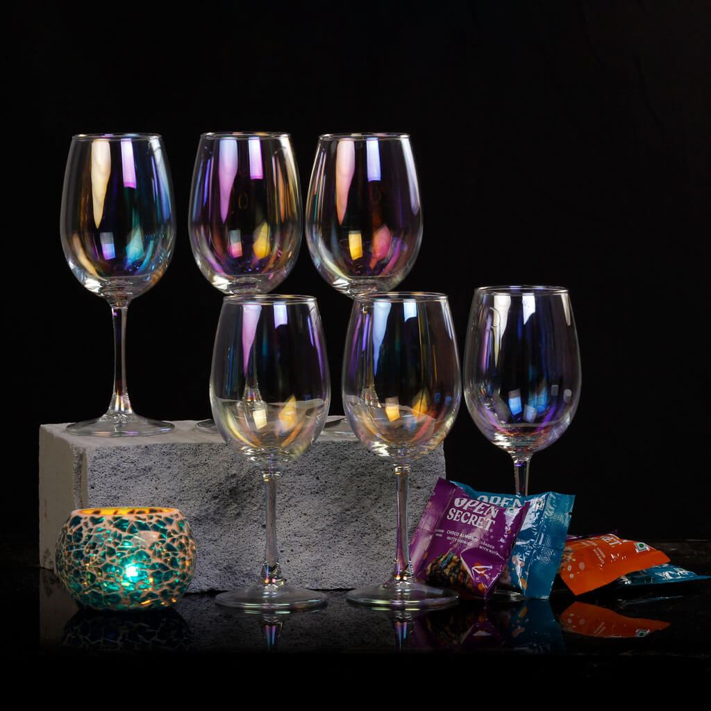 Wine Glass Diwali Gift Set