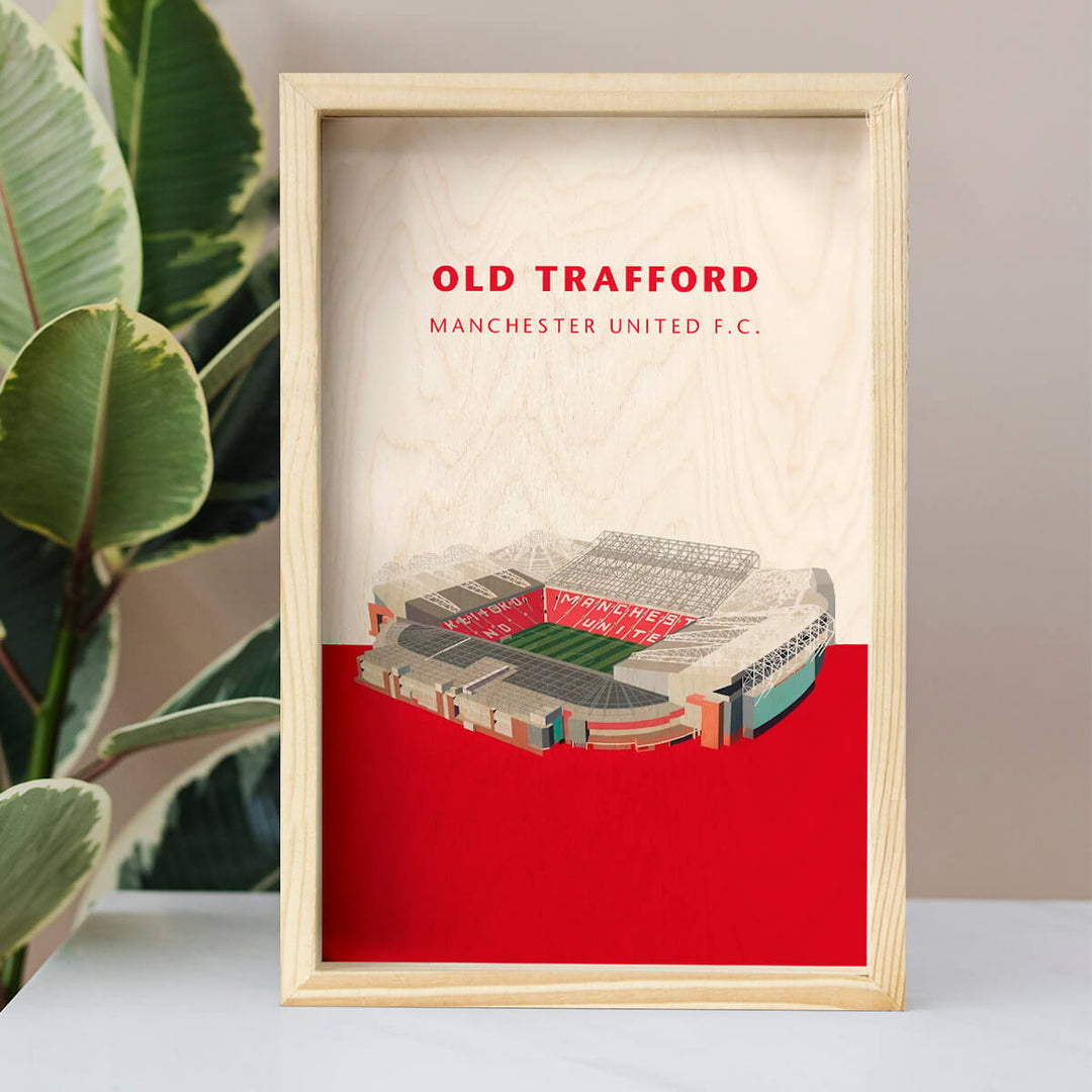 Manchester United Old Trafford Wooden Wall Art