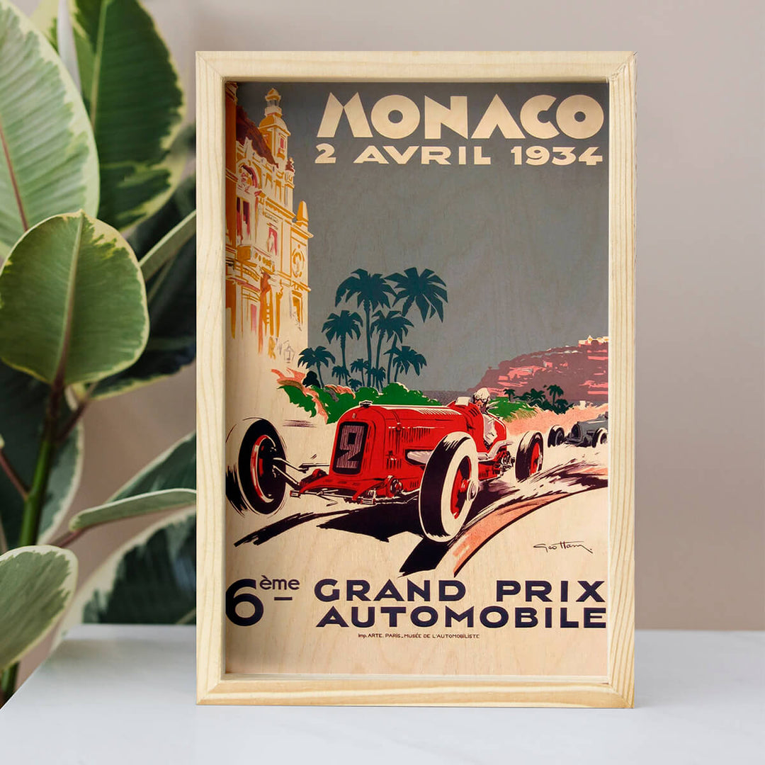 Monaco Grand Prix Wooden Wall Art