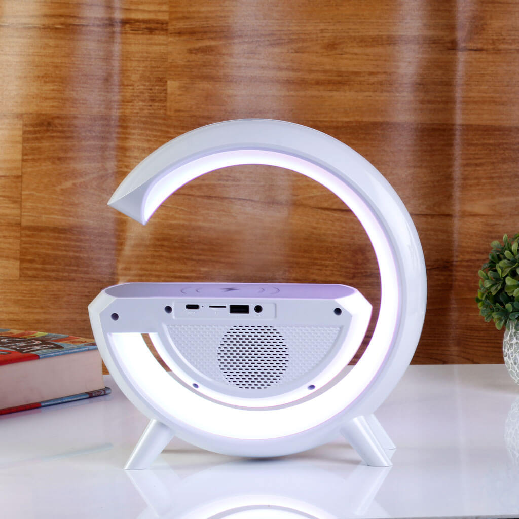 G Lamp with Speaker, Clock and Wireless Charger