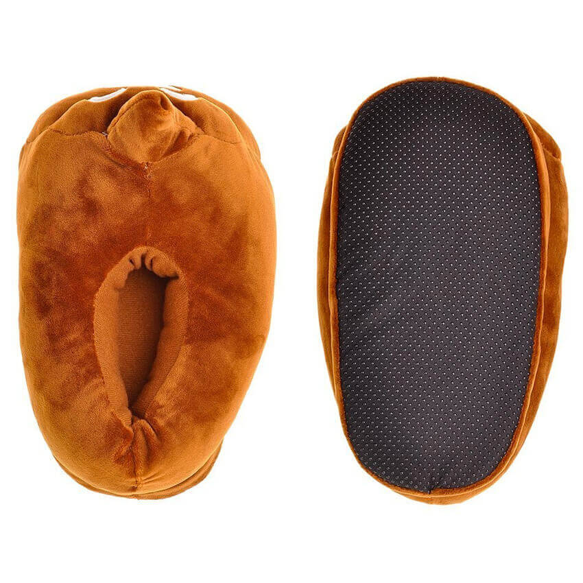 Poop Emoji Plush Slippers