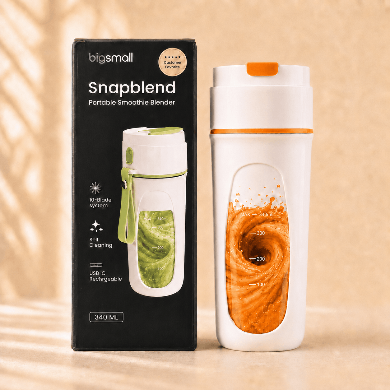 SnapBlend Portable Smoothie Blender- Green