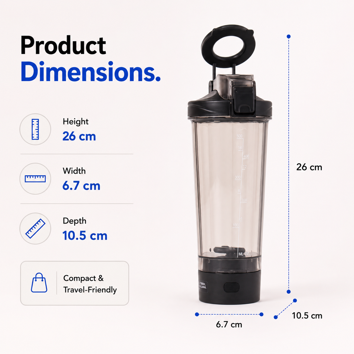 ShakerMate Electric Shaker with Magnetic Phone Stand