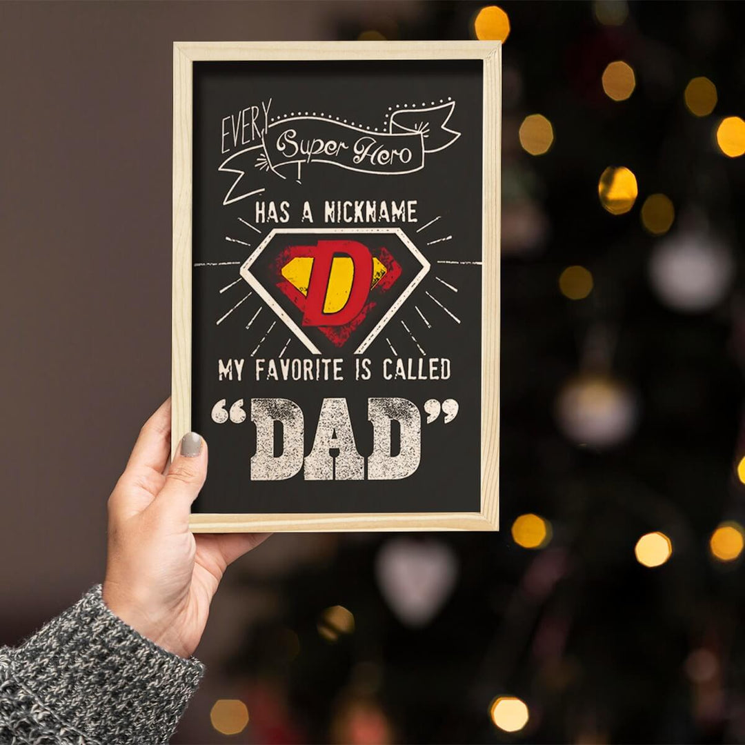 Superhero Dad Wooden Wall Art