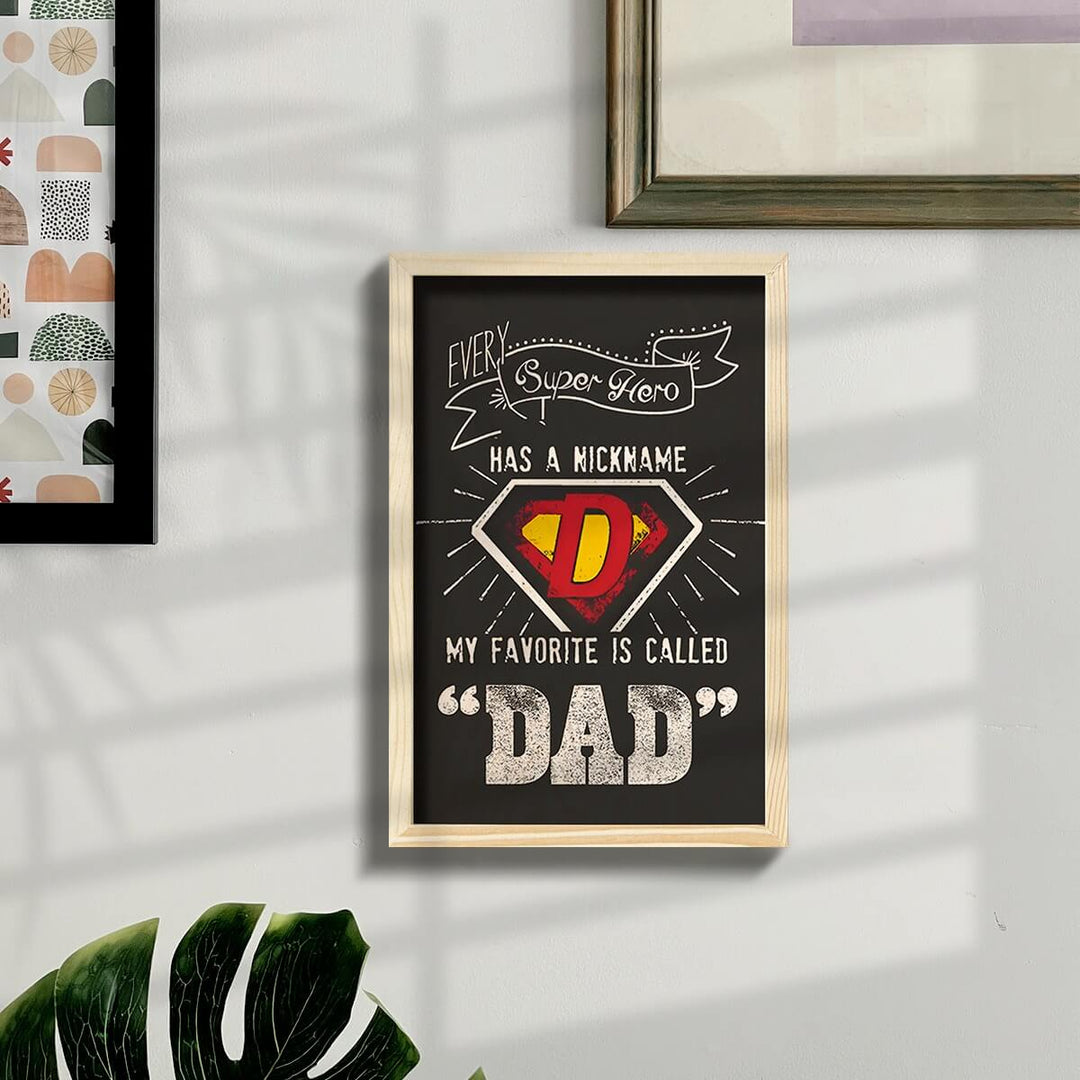 Superhero Dad Wooden Wall Art