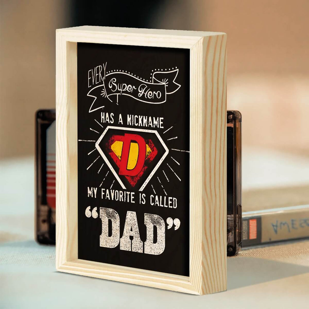 Superhero Dad Wooden Wall Art