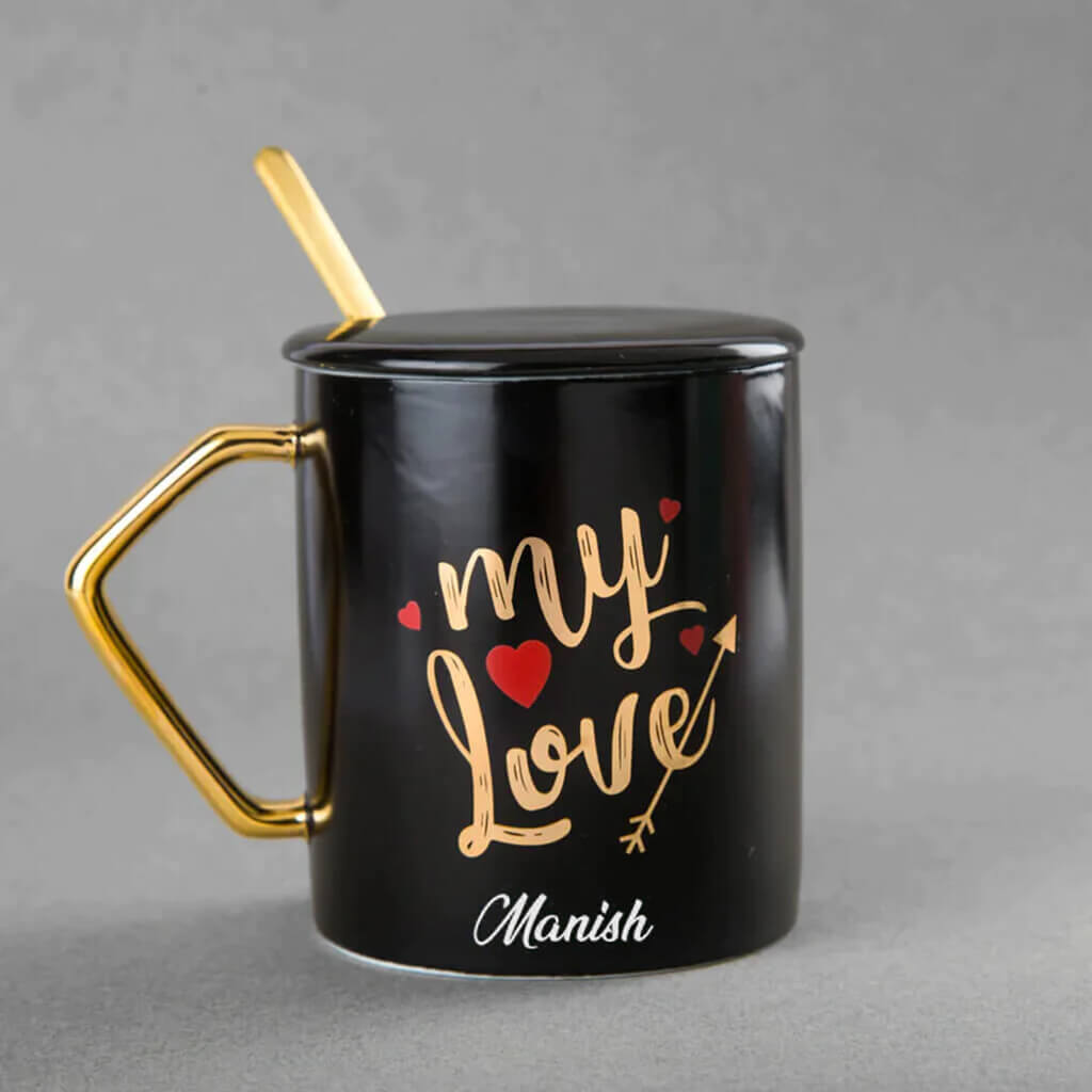 Be My Love Mug With Lid & Spoon