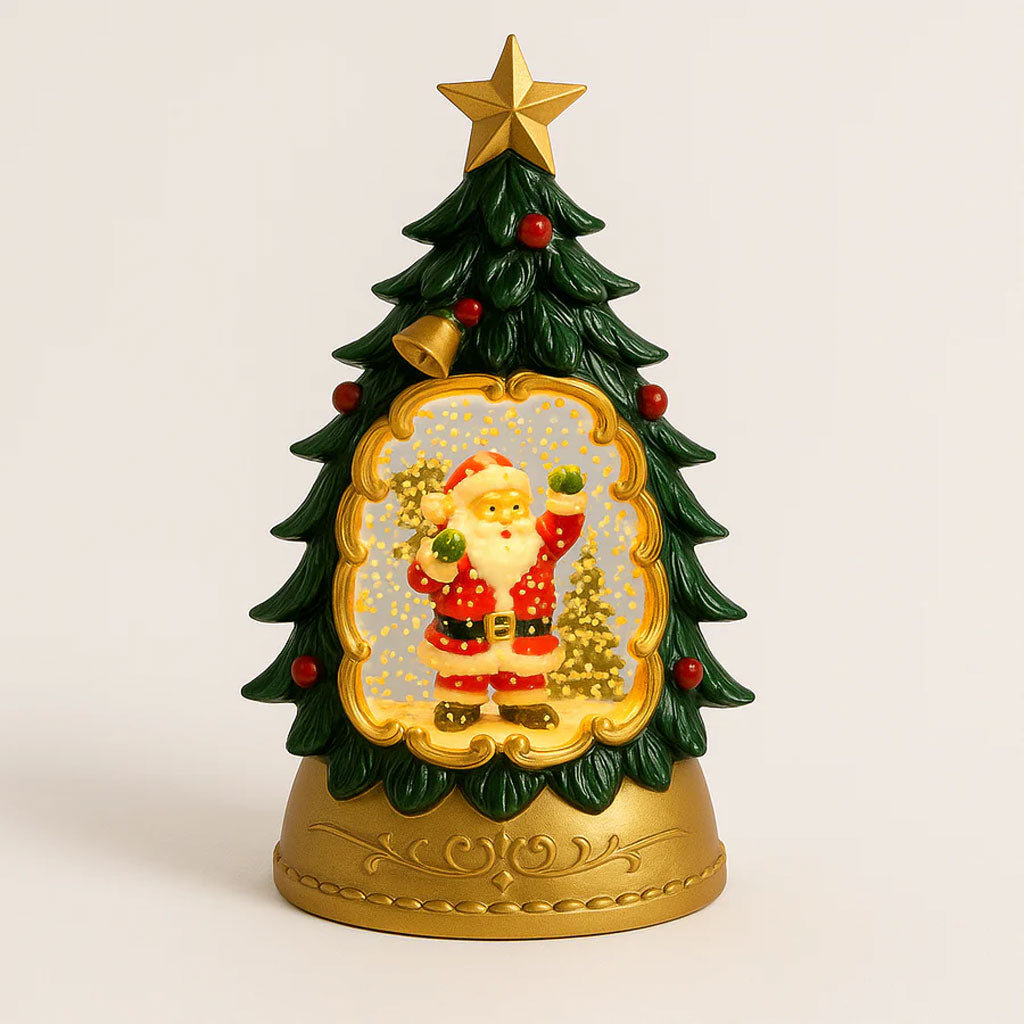 LED Christmas Snow Tree Light with Glitter Effect