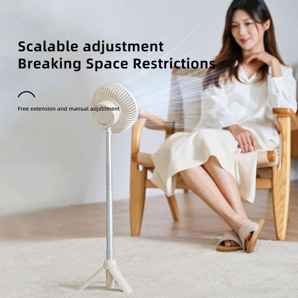 Portable Tripod Fan With Lamp