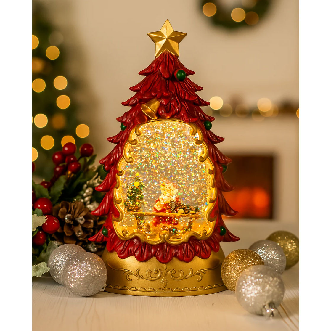 LED Santa Christmas Tree Lantern