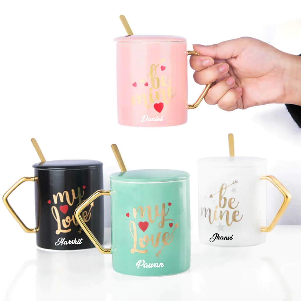 Be My Love Mug With Lid & Spoon