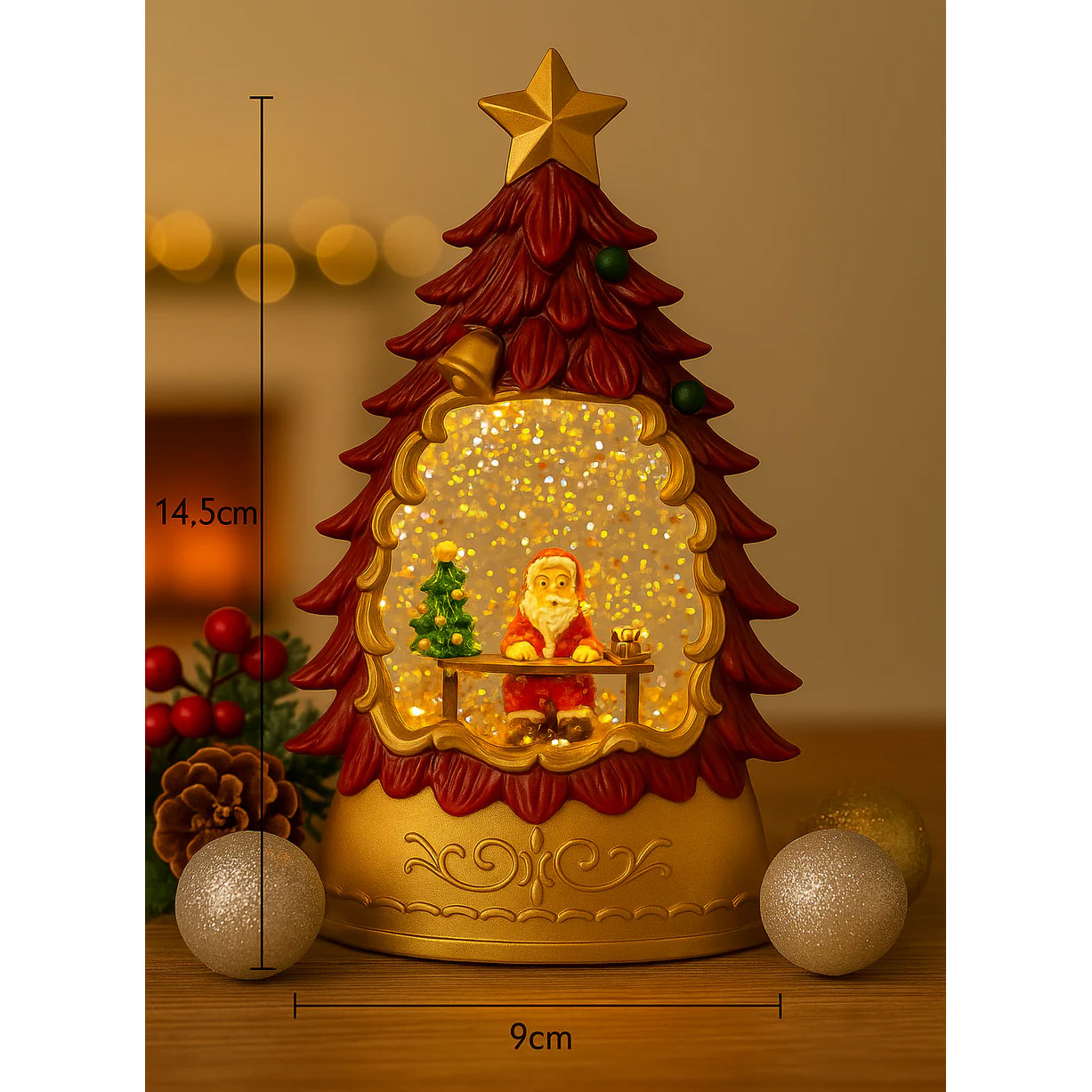 LED Santa Christmas Tree Lantern