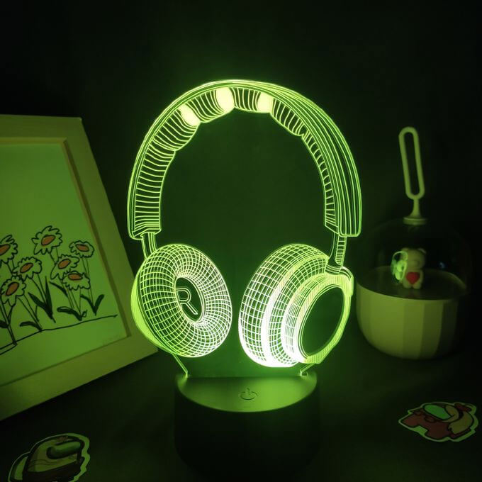 3D Acrylic Headphone Lamp
