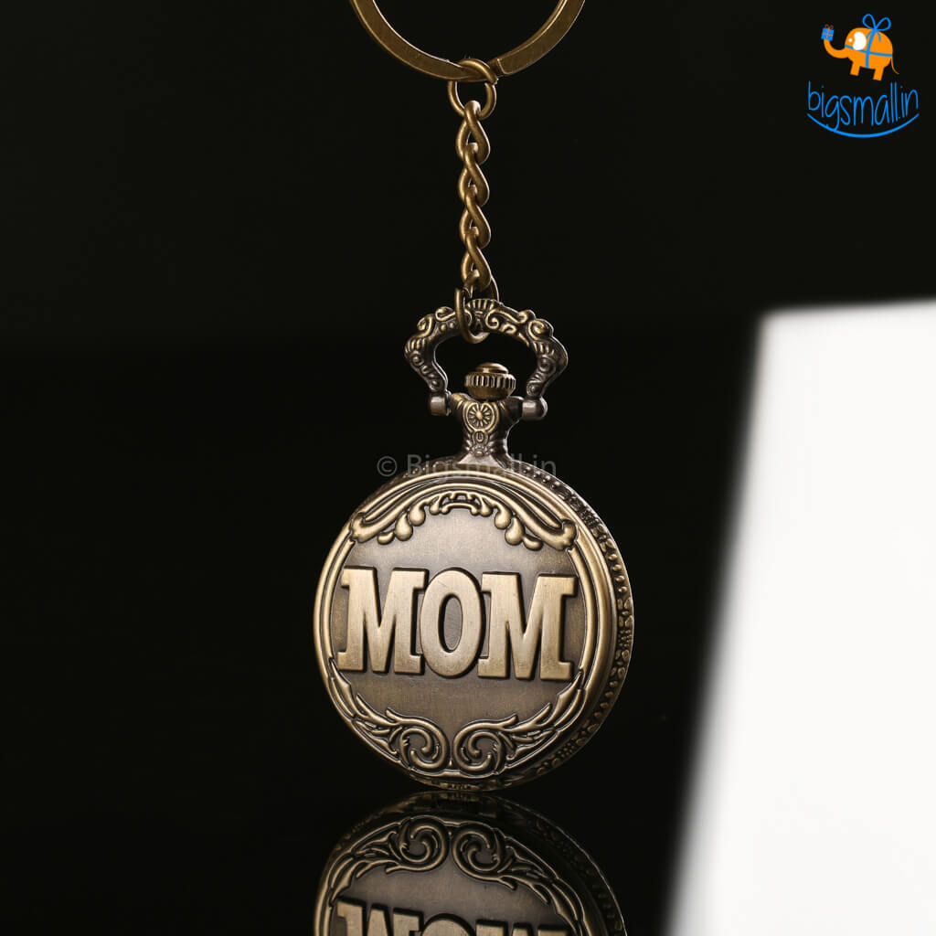 Mom Pocket Watch Keychain