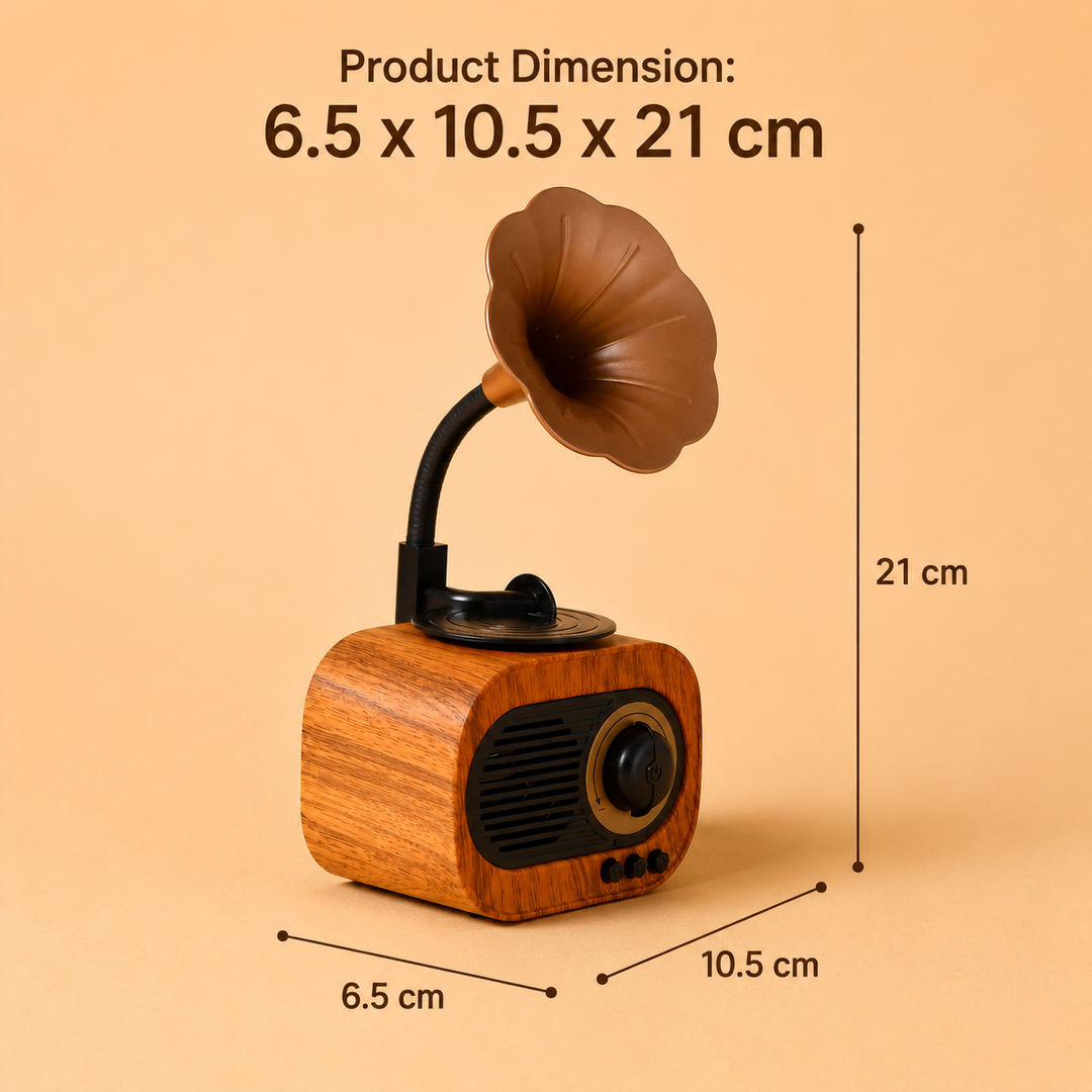 Vintage Gramophone Bluetooth Speaker