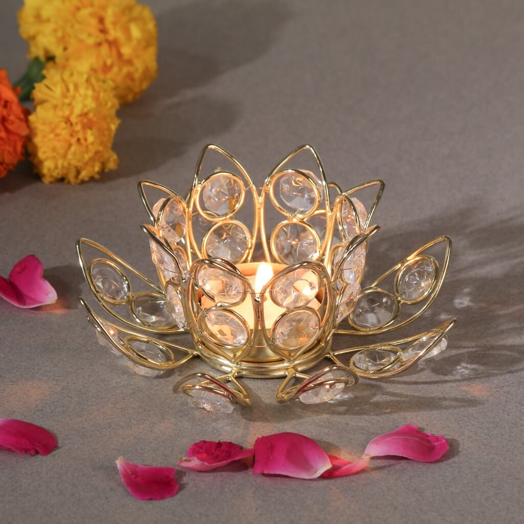 Crystal Stone Candle Holder