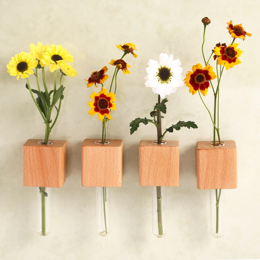 Wooden Planter Fridge Magnets