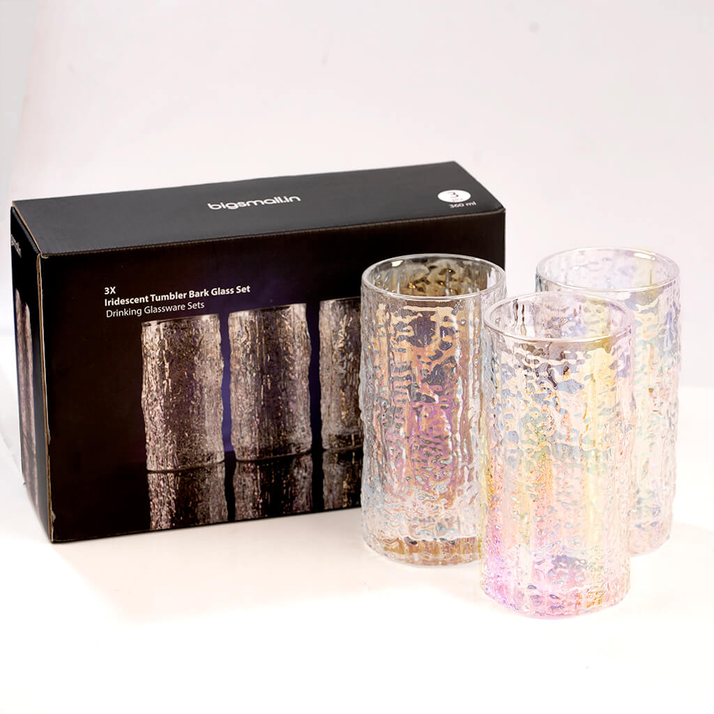 Holographic Bark Glasses - Set of 3