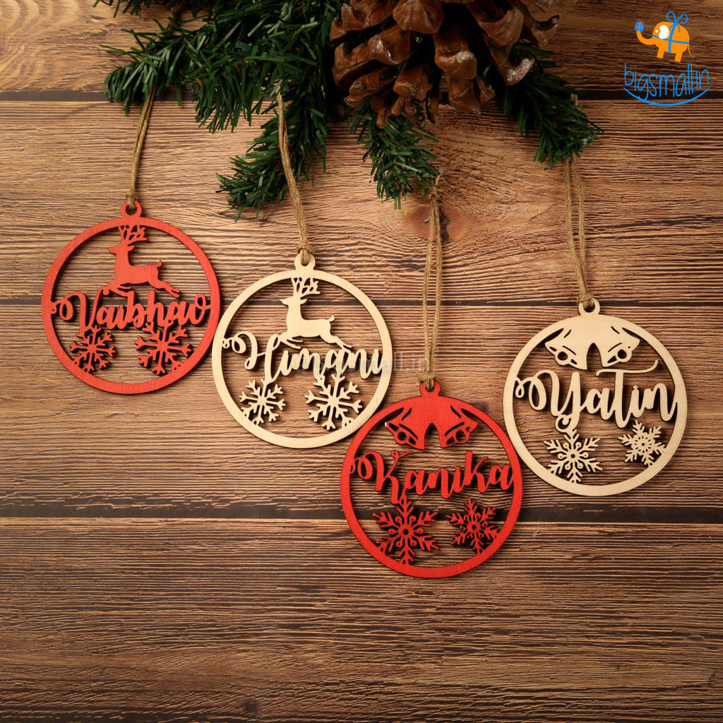 Personalized Name Wooden Christmas Ornament | COD Not Available