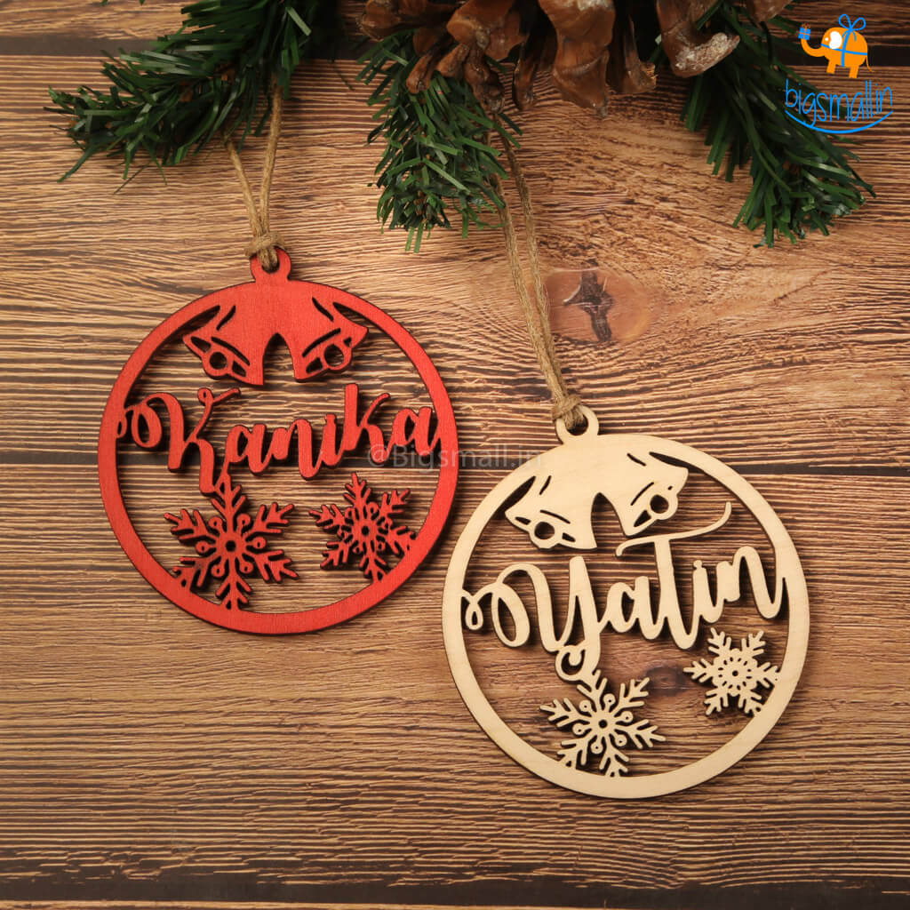 Personalized Name Wooden Christmas Ornament | COD Not Available