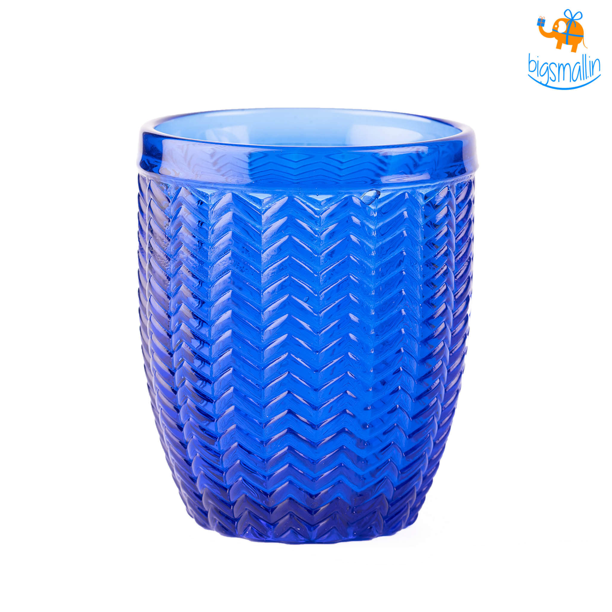 Azure Textured Glasses - Set of 6