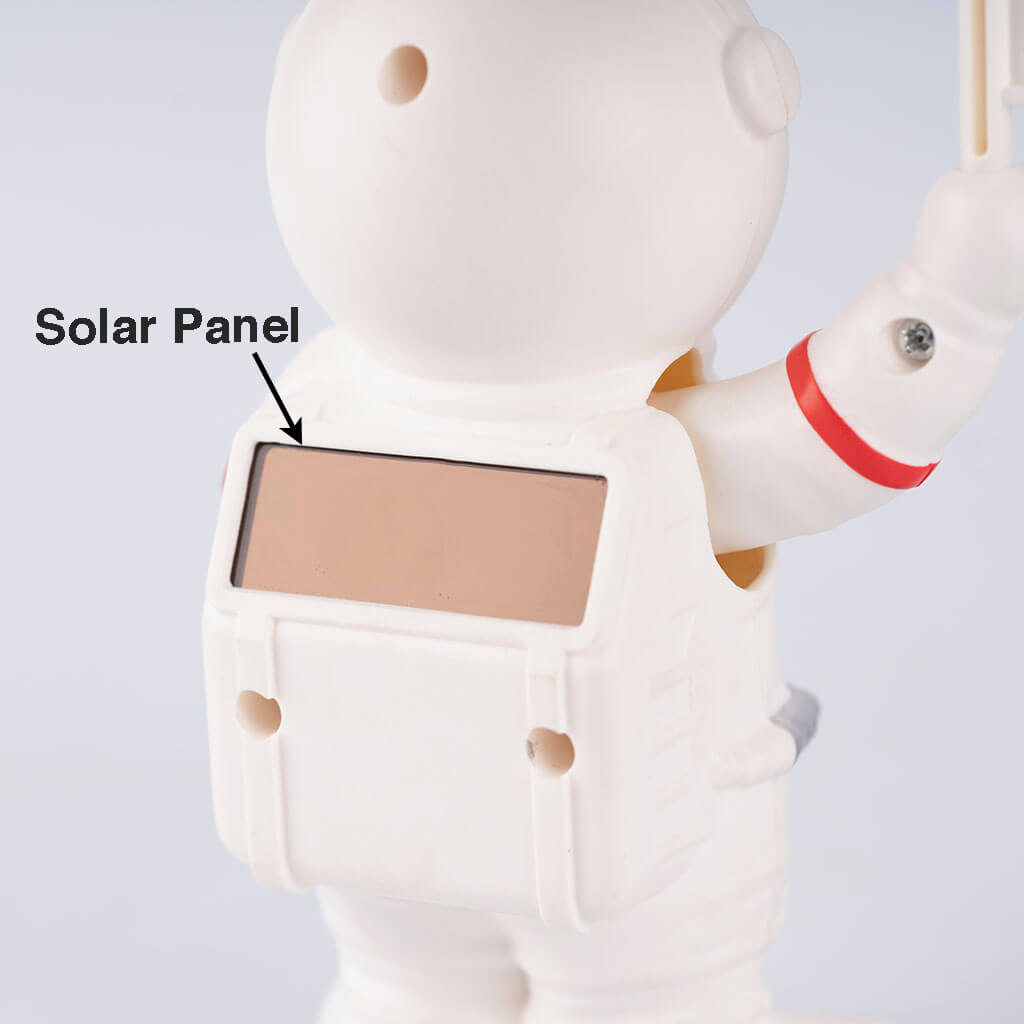 Solar Powered Astronaut Flag Figurine