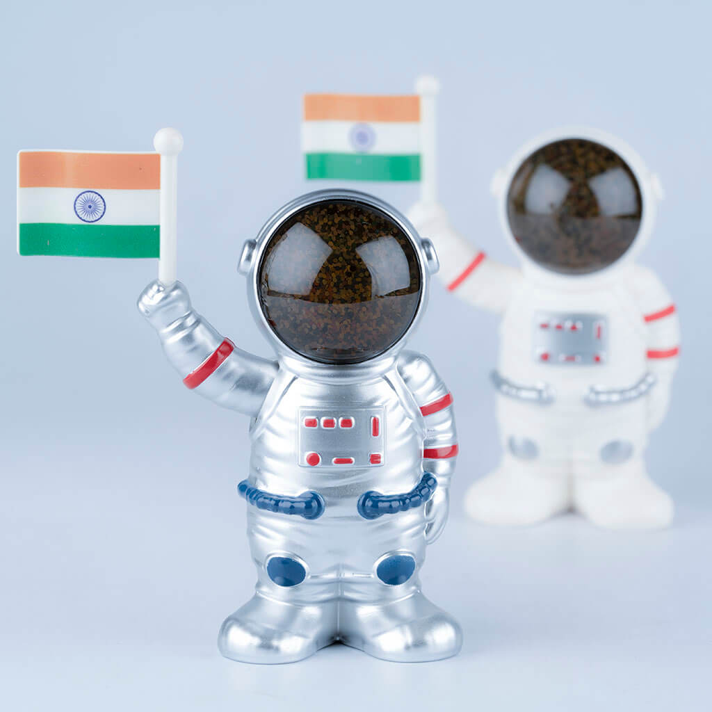 Solar Powered Astronaut Flag Figurine