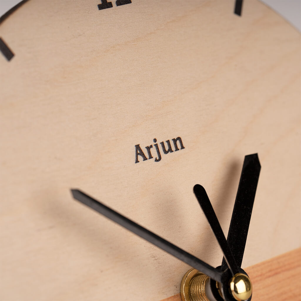 Personalized Minimal Wooden Clock | COD not available