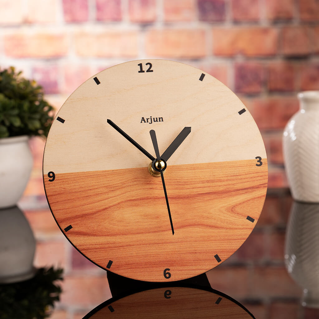 Personalized Minimal Wooden Clock | COD not available