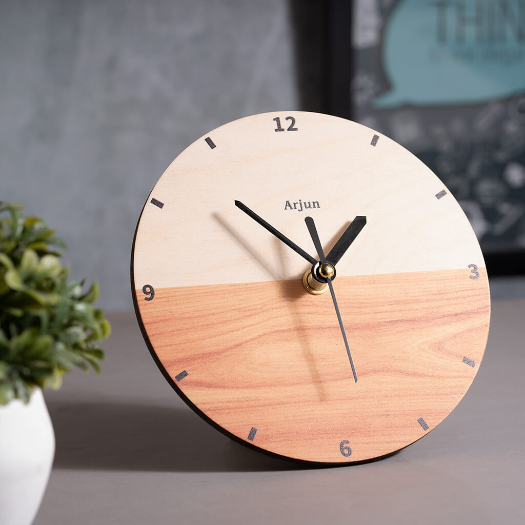 Personalized Minimal Wooden Clock | COD not available